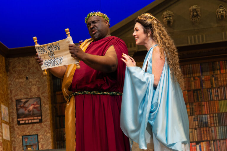 Review: Aurora’s ‘Gods of Comedy’ has audiences laughing more, thinking less
