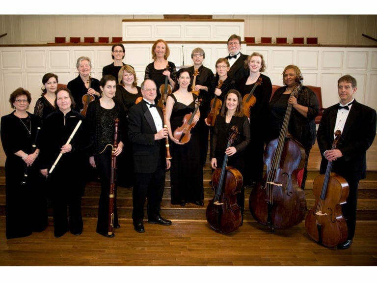 A group photo of the Atlanta Baroque Orchestra.