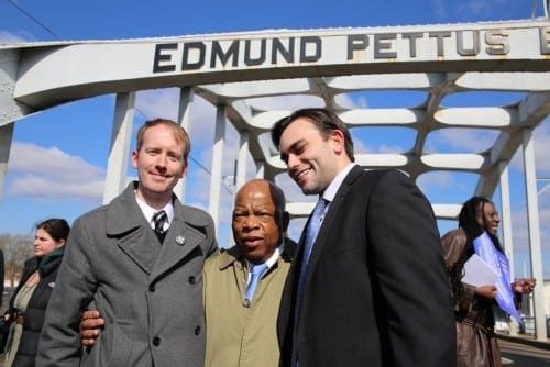 Aydin, Lewis and Powell at the "Bloody Sunday" site in Selma. Aydin, Lewis and Powell at the "Bloody Sunday" site in Selma.